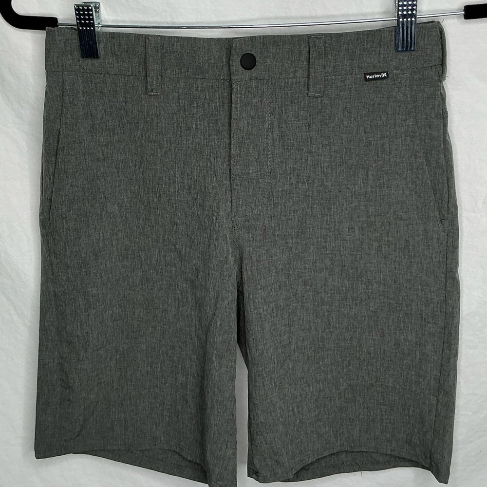 Hurley Phantom Boys Youth Sz 26 Gray Shorts Golf Board Casual Walking Quick Dry
